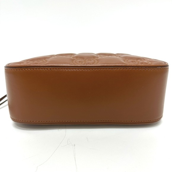 Gucci GG Matelasse Double Crossbody Shoulder Bag Brown Leather - Picture 3 of 15